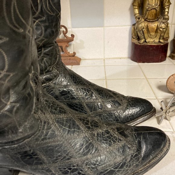 JUSTIN ALLIGATOR BOOTS 10 D main image 6